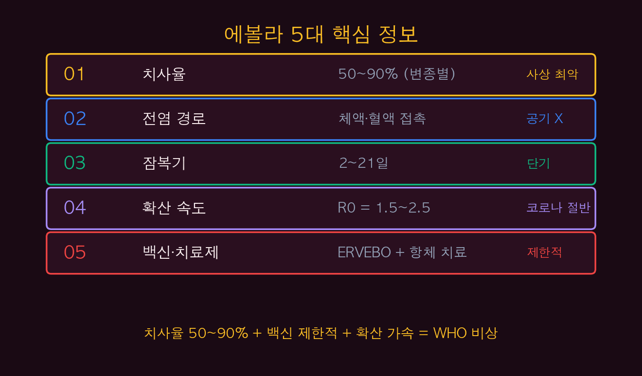 에볼라 5대 핵심 정보