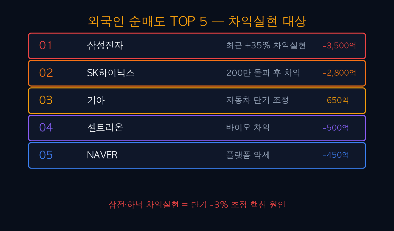외국인 순매도 TOP 5