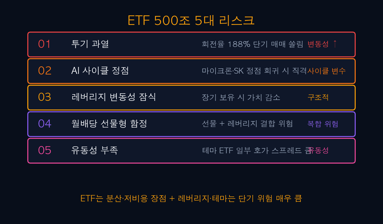 ETF 500조 5대 리스크