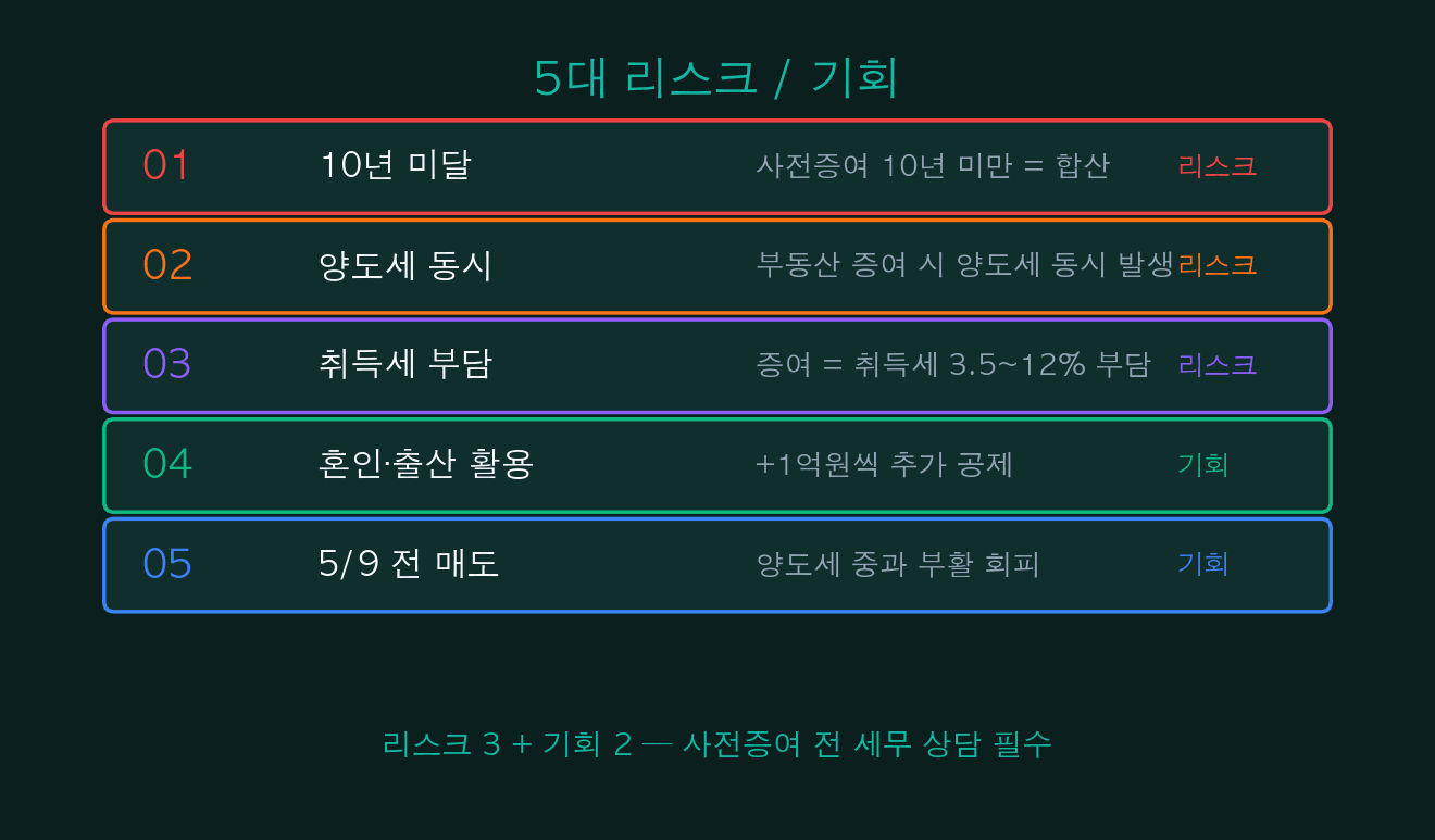 5대 리스크 / 기회