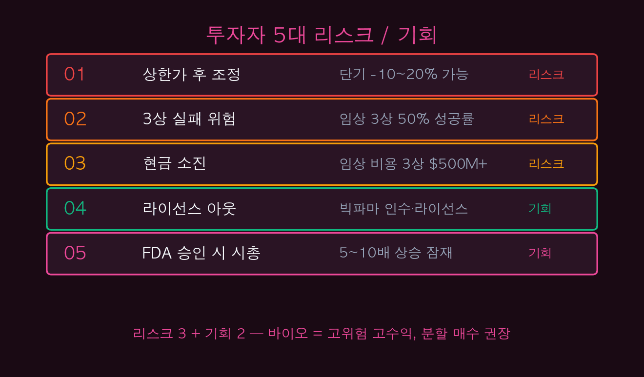 투자자 5대 리스크 / 기회