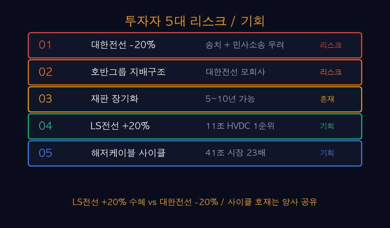 투자자 5대 리스크 / 기회