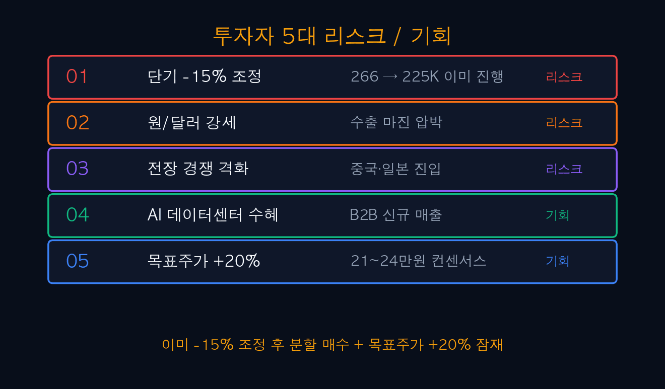 투자자 5대 리스크 / 기회