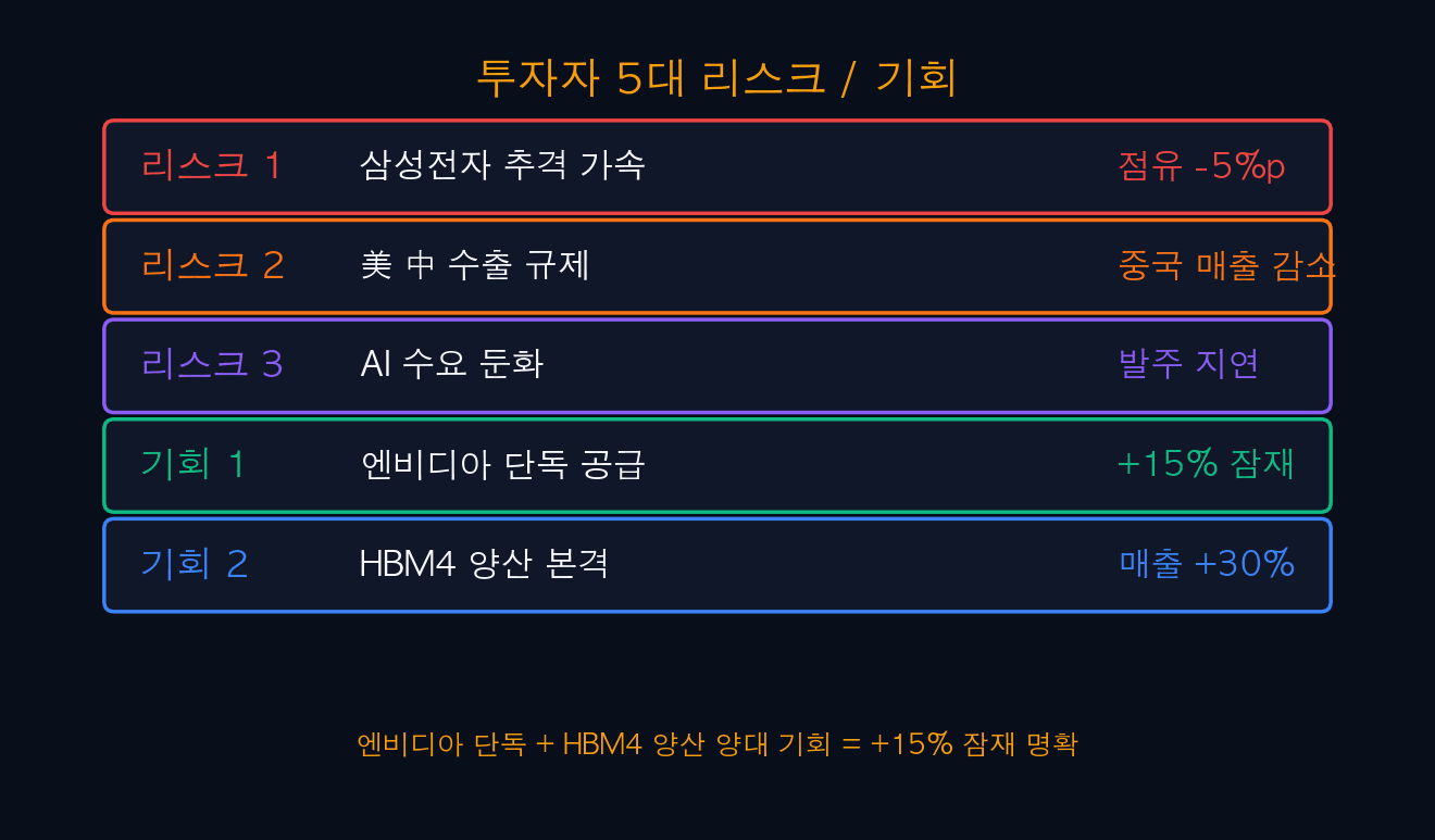 투자자 5대 리스크 / 기회