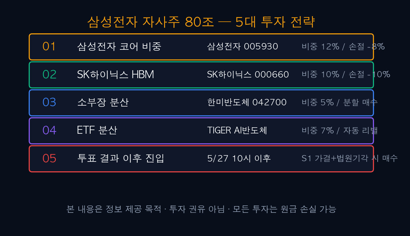 삼성전자 자사주 80조 — 5대 투자 전략