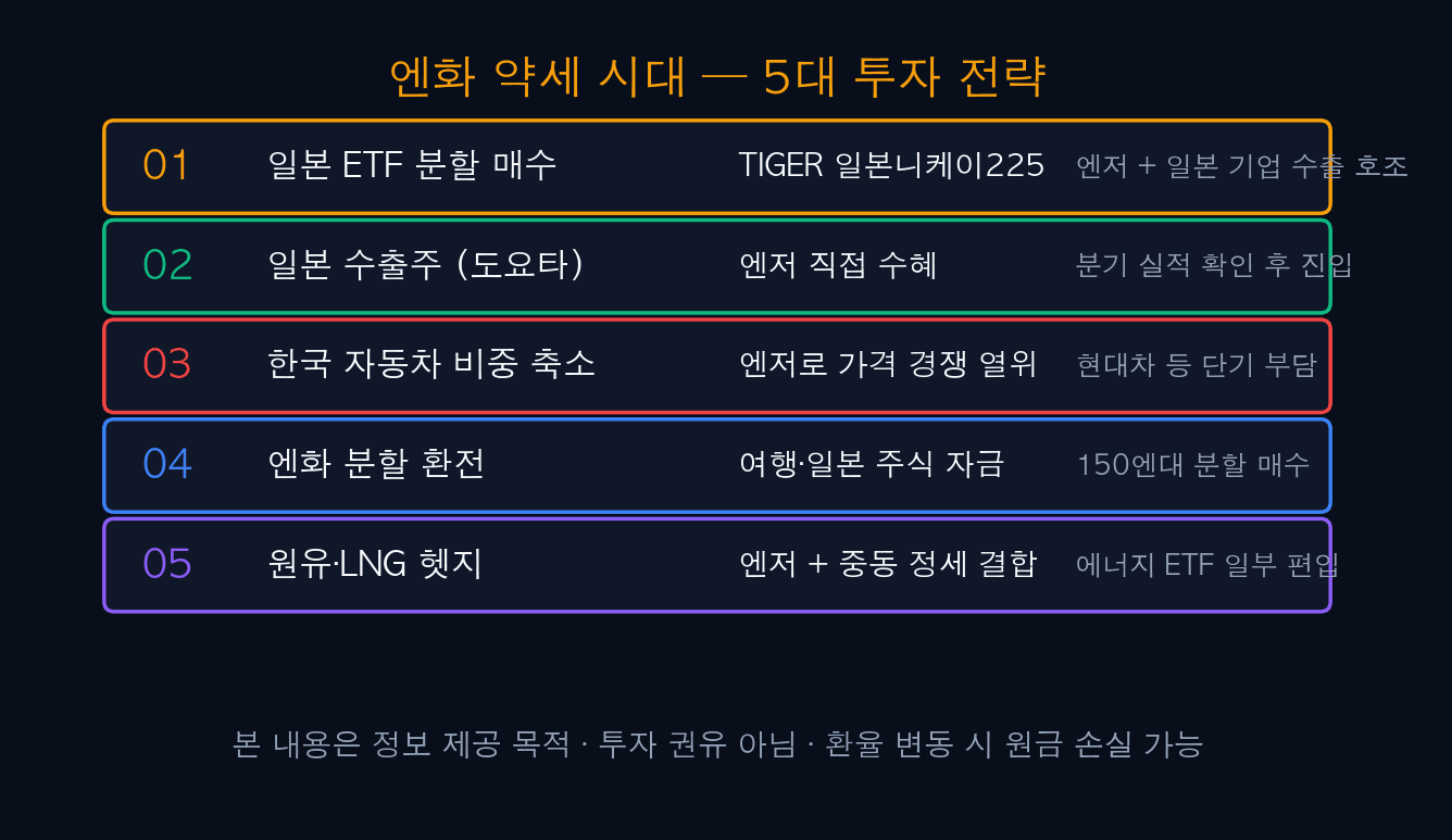 엔화 약세 시대 — 5대 투자 전략