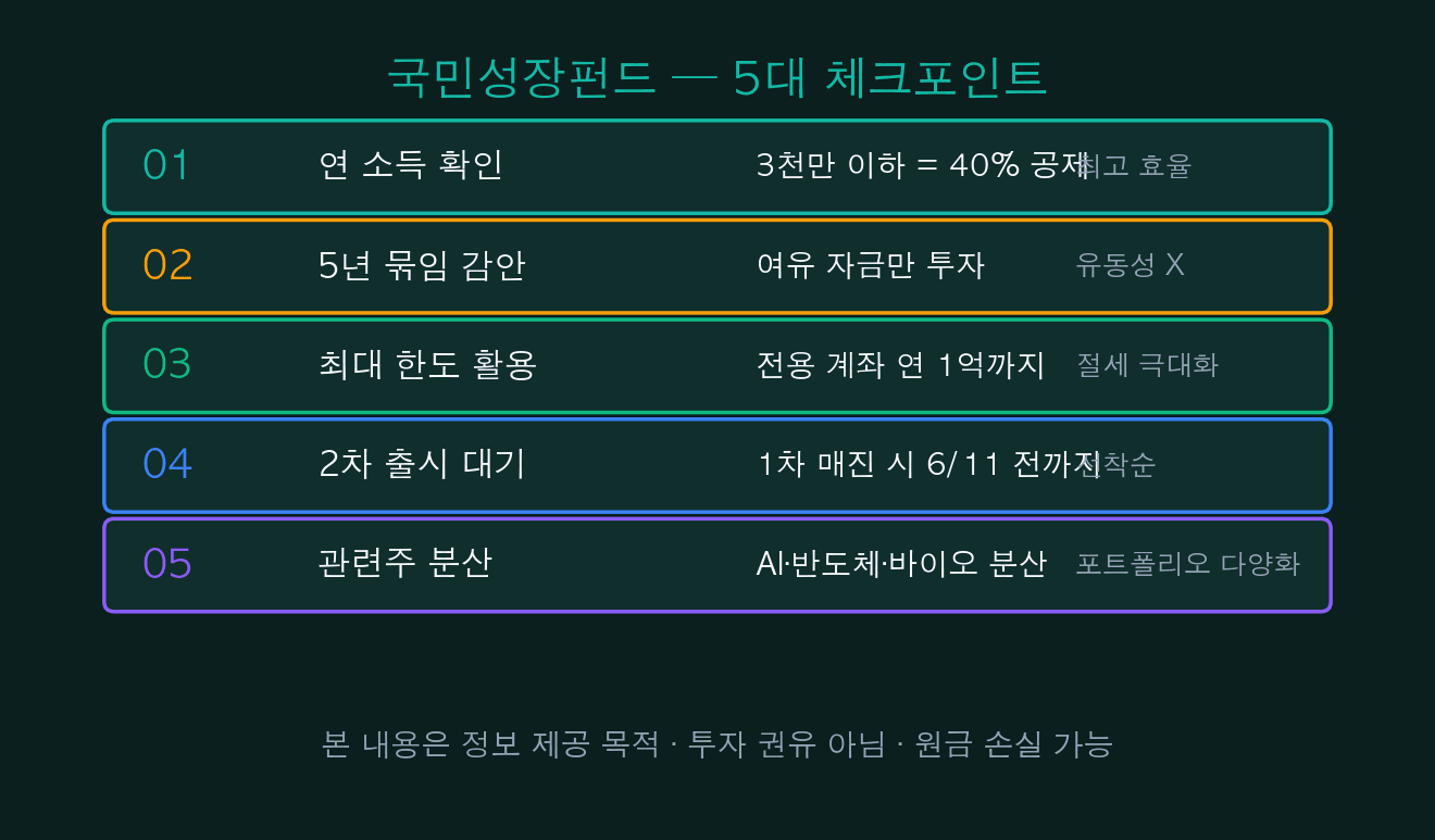 국민성장펀드 5대 체크포인트