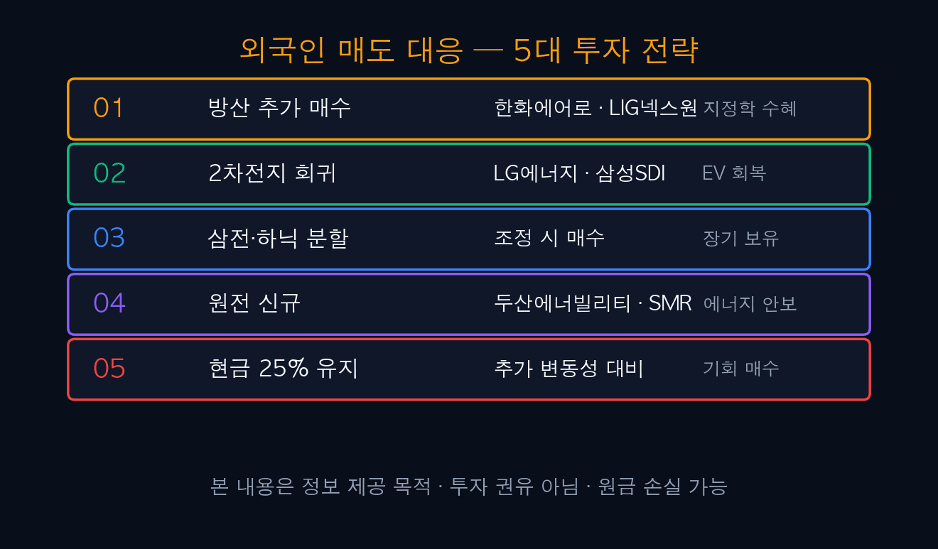 외국인 매도 대응 5대 투자 전략