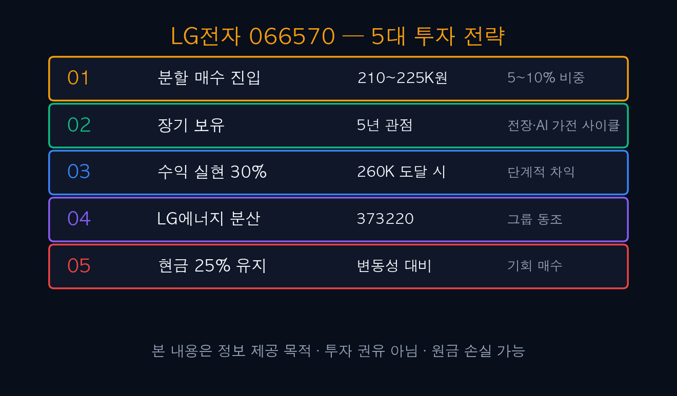 LG전자 5대 투자 전략