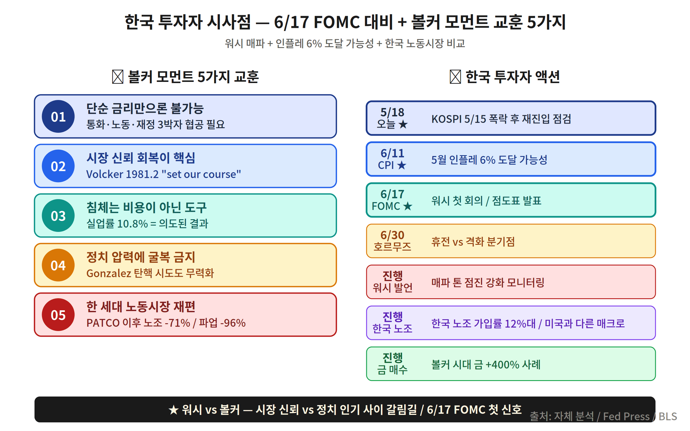 볼커 모먼트 5가지 교훈 한국 투자자 FOMC D-30