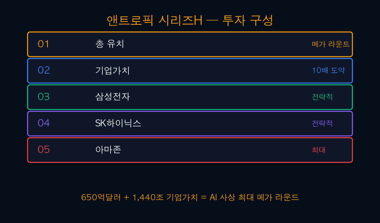 시리즈H 투자 구성